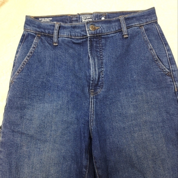 Old Navy Sky -Hi Straight Carpenter's Jeans Size 8 In Blue - Picture 3 of 15